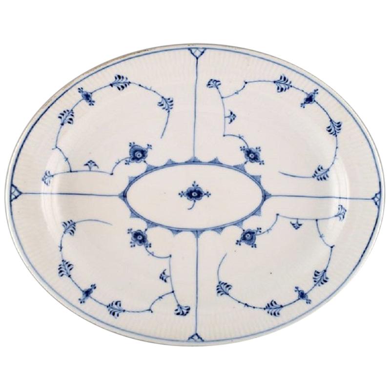 Royal Copenhagen Blue Fluted Plain Serving Dish in Hand Painted Porcelain