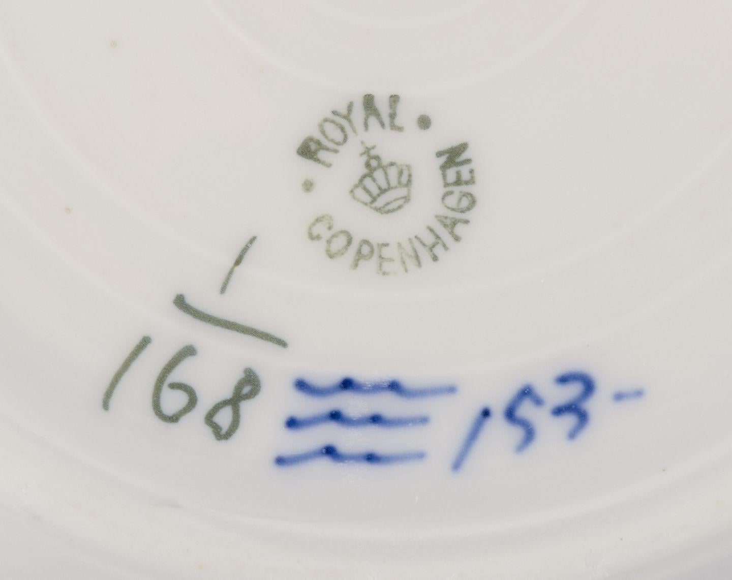 Mid-20th Century Royal Copenhagen Blue Fluted Plain. Set of five deep plates in porcelain. For Sale