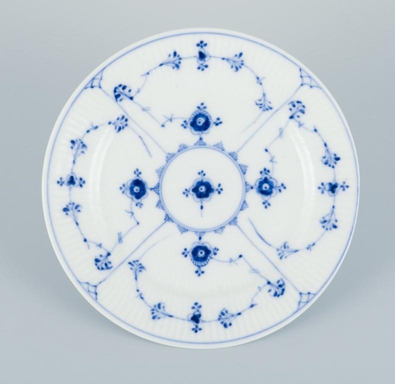 Danish Royal Copenhagen, Blue Fluted Plain. Set of four plates. 1920s/30s For Sale