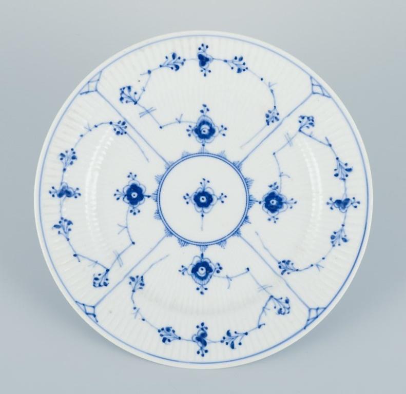 Early 20th Century Royal Copenhagen, Blue Fluted Plain. Set of four plates. 1920s/30s For Sale