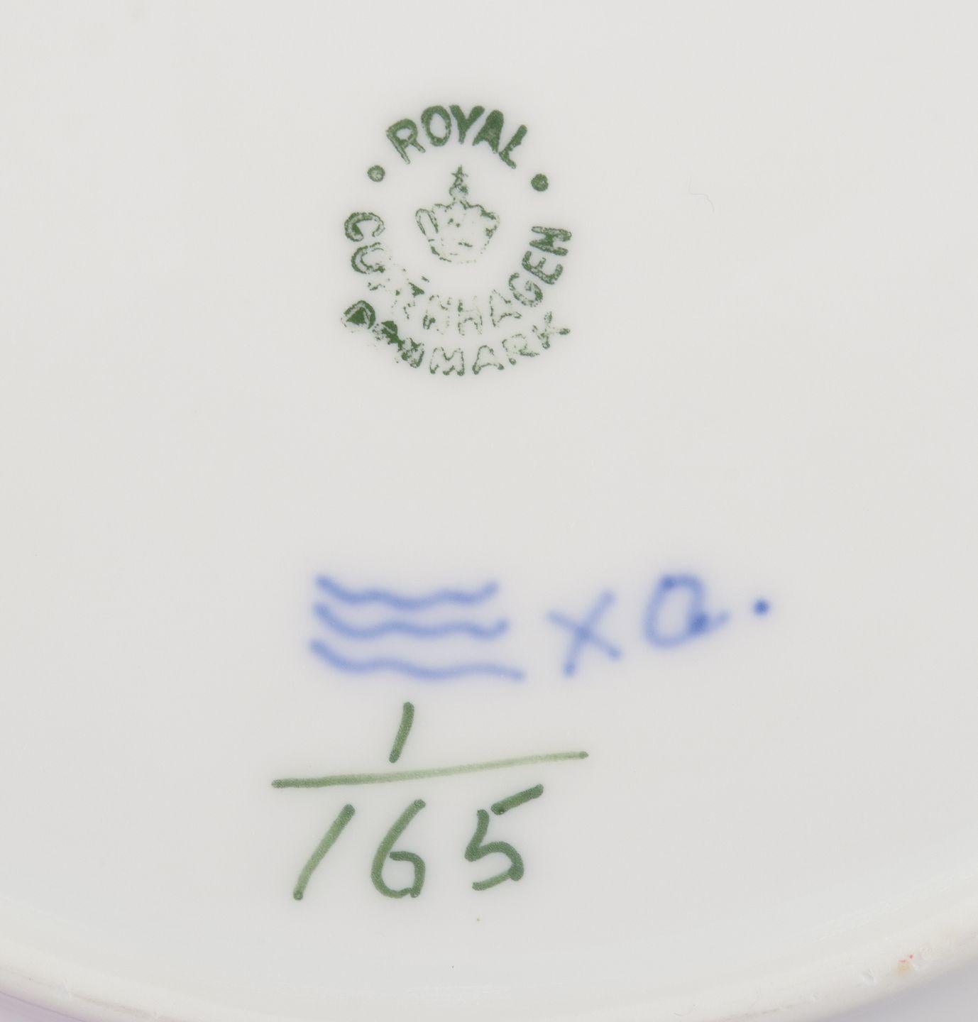 Royal Copenhagen Blue Fluted Plain. Set of six deep plates. Hand-painted in blue For Sale 2