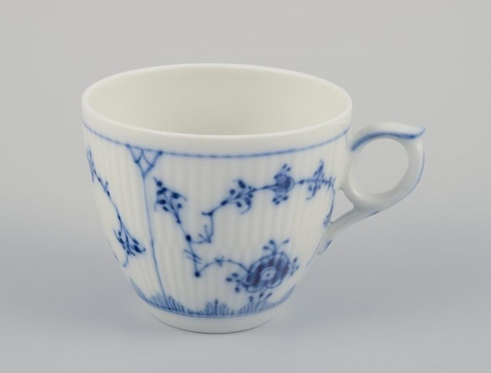 Danese Royal Copenhagen Blue Fluted Plain. Sei tazze da caffè con piattini. in vendita