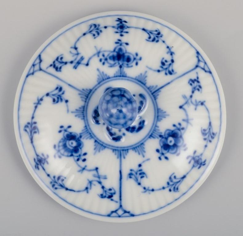 Hand-Painted Royal Copenhagen Blue Fluted Plain sugar bowl. Dated 1965.