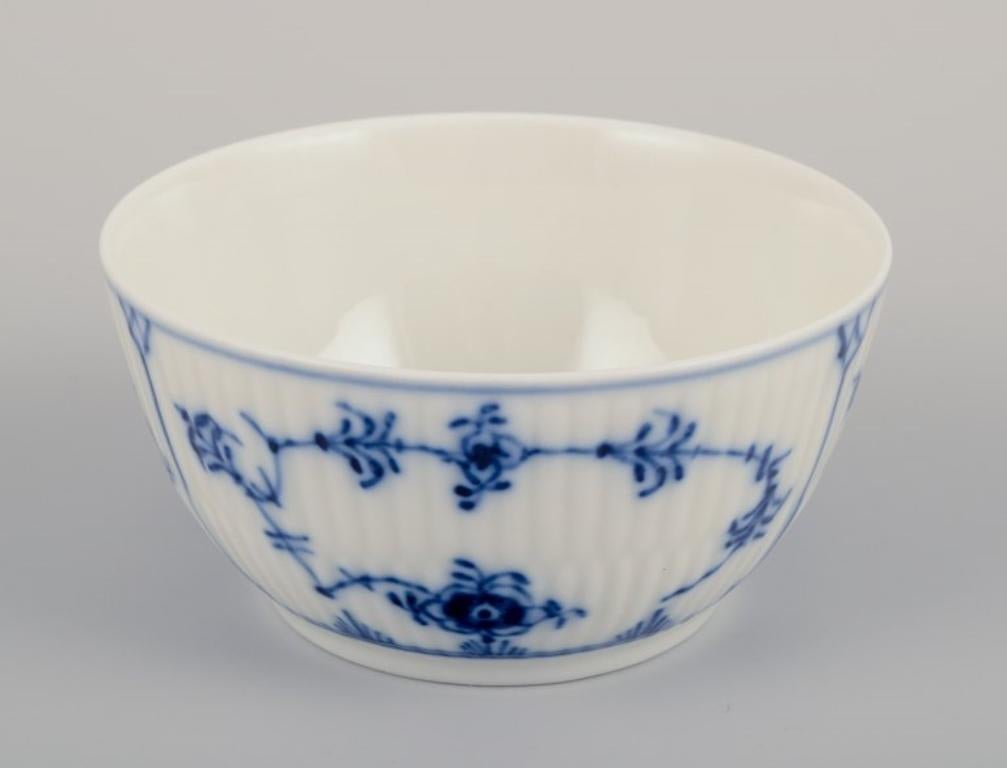 Mid-20th Century Royal Copenhagen Blue Fluted Plain sugar bowl. Dated 1965.