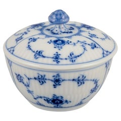 Vintage Royal Copenhagen Blue Fluted Plain sugar bowl. Dated 1965.