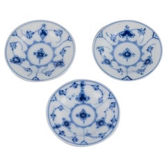 Royal Copenhagen, Blue Fluted Plain, three caviar bowls in porcelain