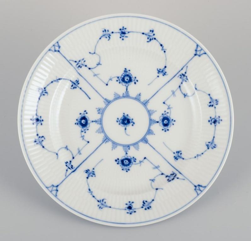 Mid-20th Century Royal Copenhagen Blue Fluted Plain, two lunch plates in porcelain.