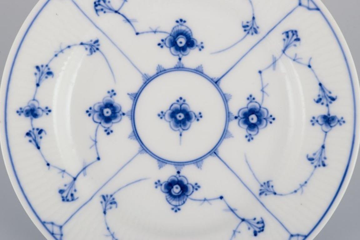 Porcelain Royal Copenhagen Blue Fluted Plain. Two plates in porcelain.