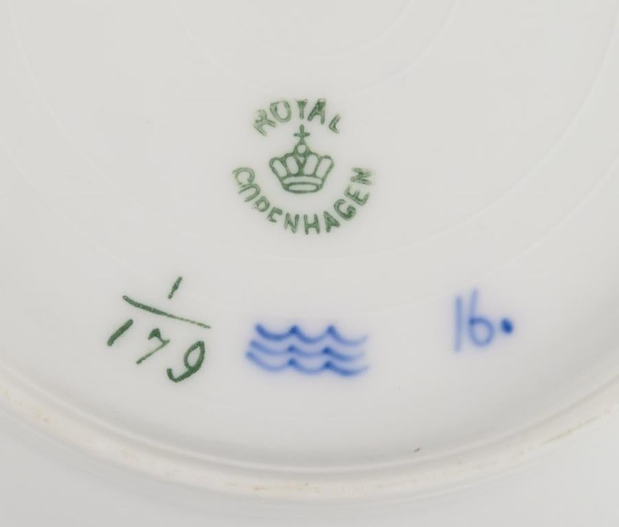 Royal Copenhagen Blue Fluted Plain. Two plates in porcelain. 1