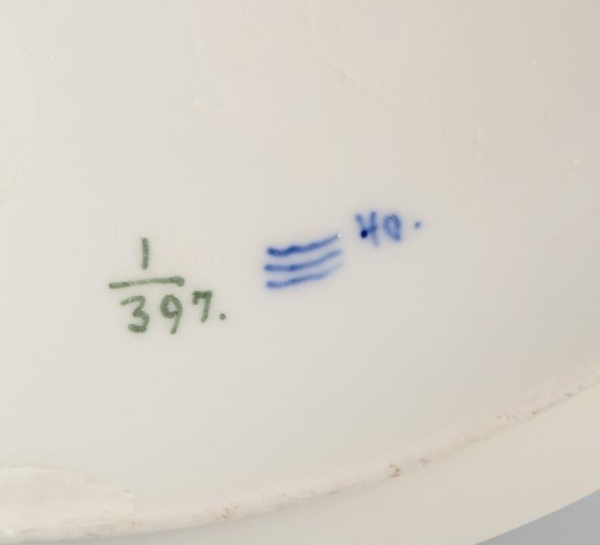 Royal Copenhagen Blau Geriffelte, runde Terrine mit Deckel. Frühe 1900er Jahre. 2