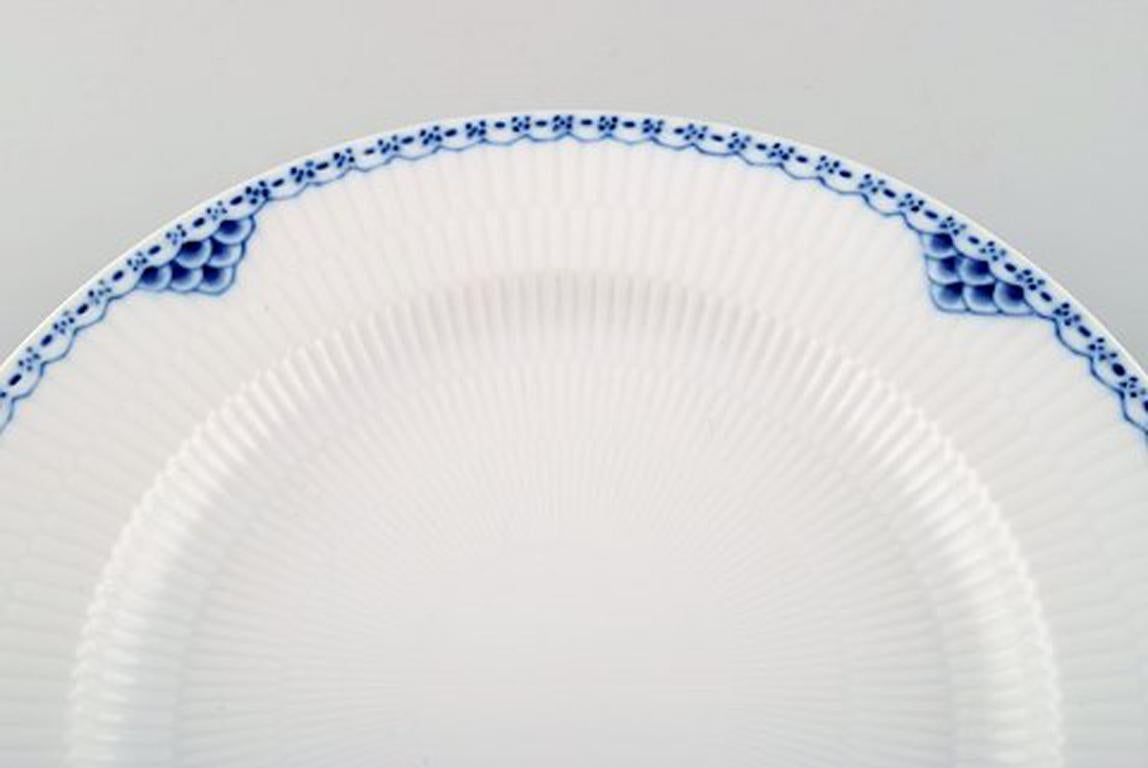 Neoclassical Royal Copenhagen Blue Painted Pricess Dinner Plate in Porcelain, 18 Pieces