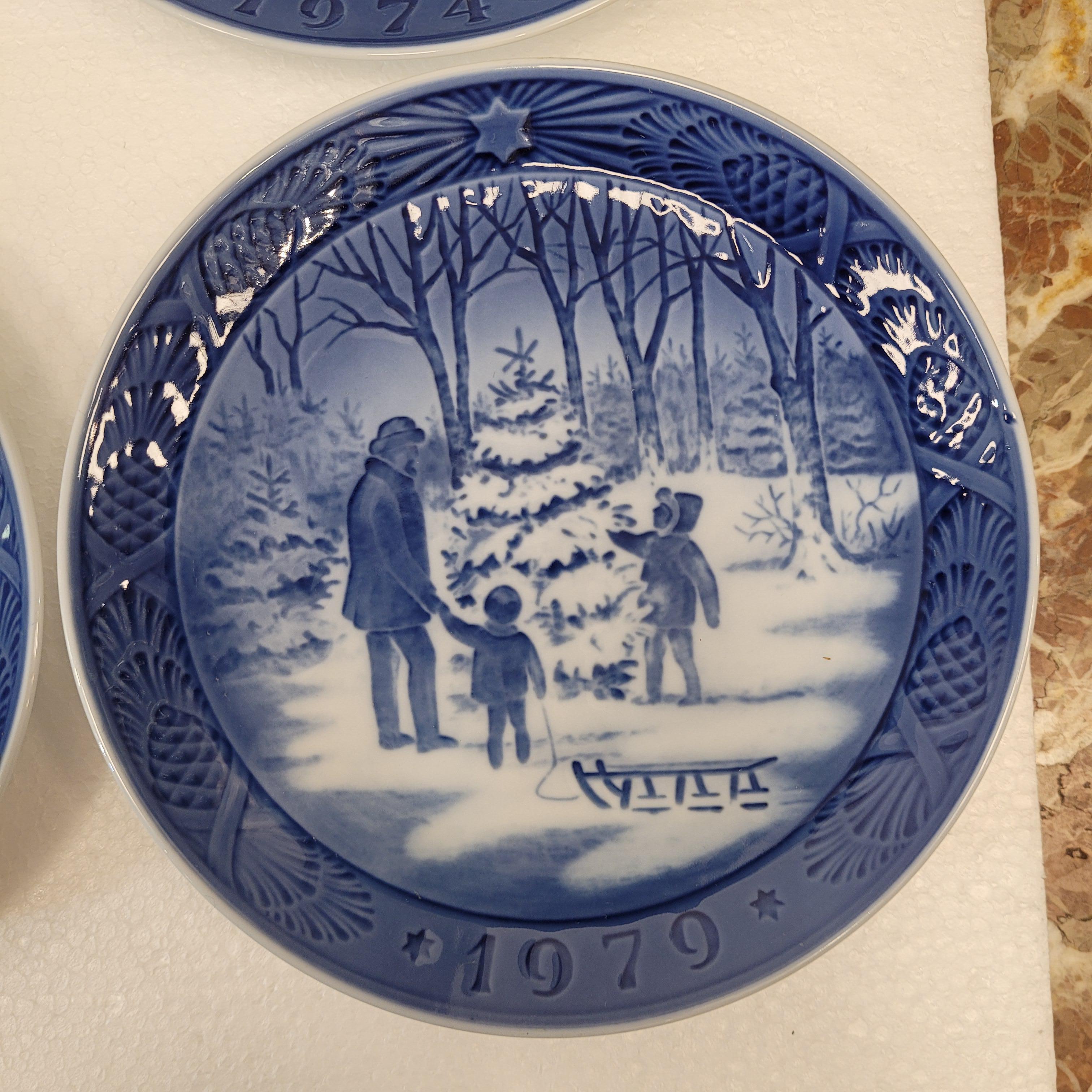 Royal Copenhagen Blue Porcelain 40 plates “Mother's Day” and “Christmas