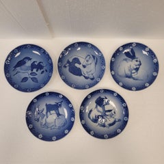 Royal Copenhagen Blue Porcelain 40 plates “Mother's Day” and “Christmas"