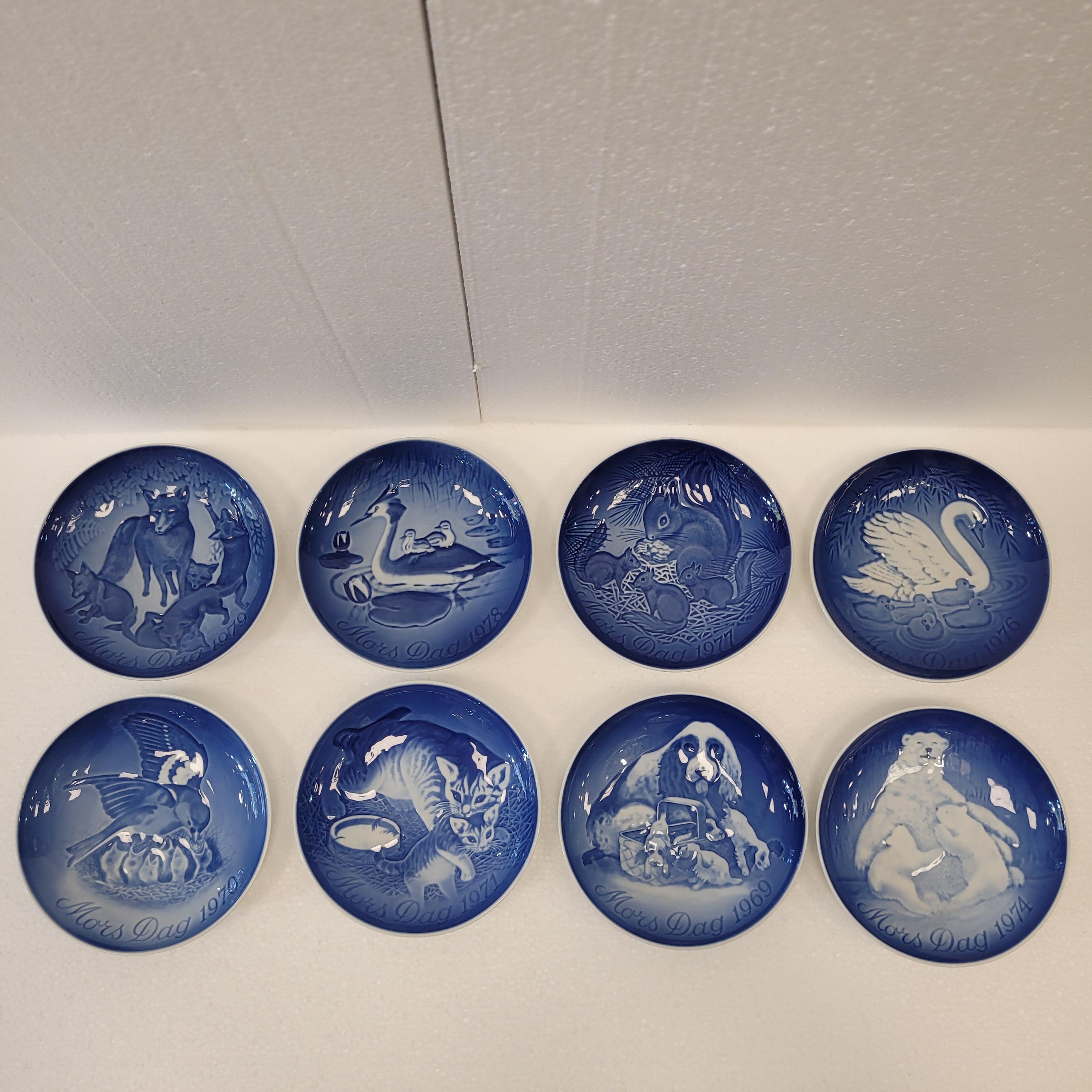 Royal Copenhagen Blue Porcelain 41 plates “Mother's Day” and “Christmas
