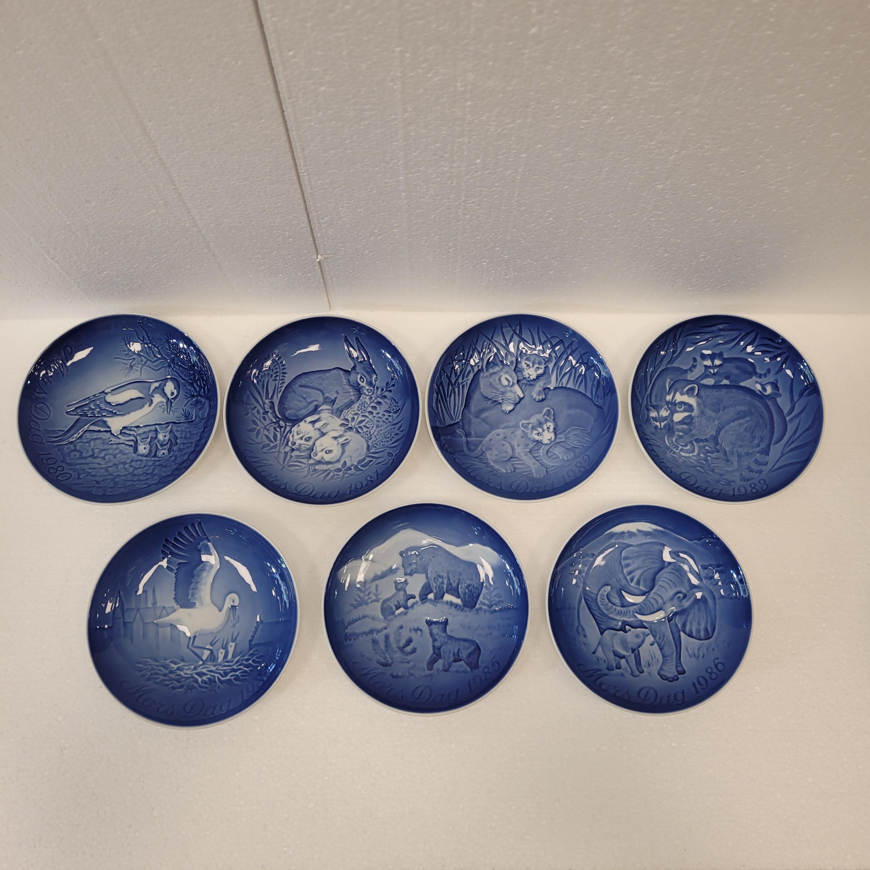 Royal Copenhagen Blue Porcelain 41 plates “Mother's Day” and “Christmas