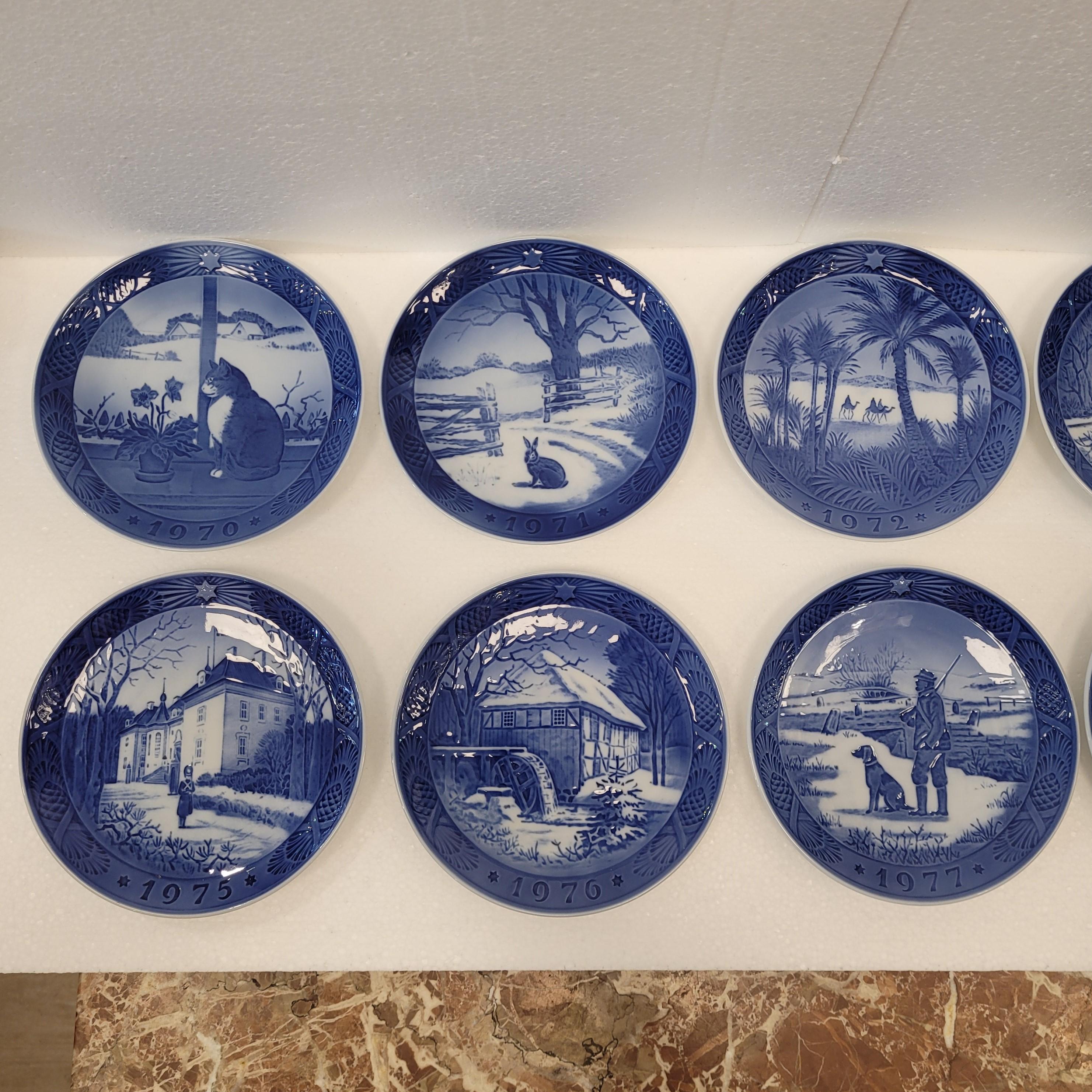Royal Copenhagen Blue Porcelain 41 plates “Mother's Day” and “Christmas