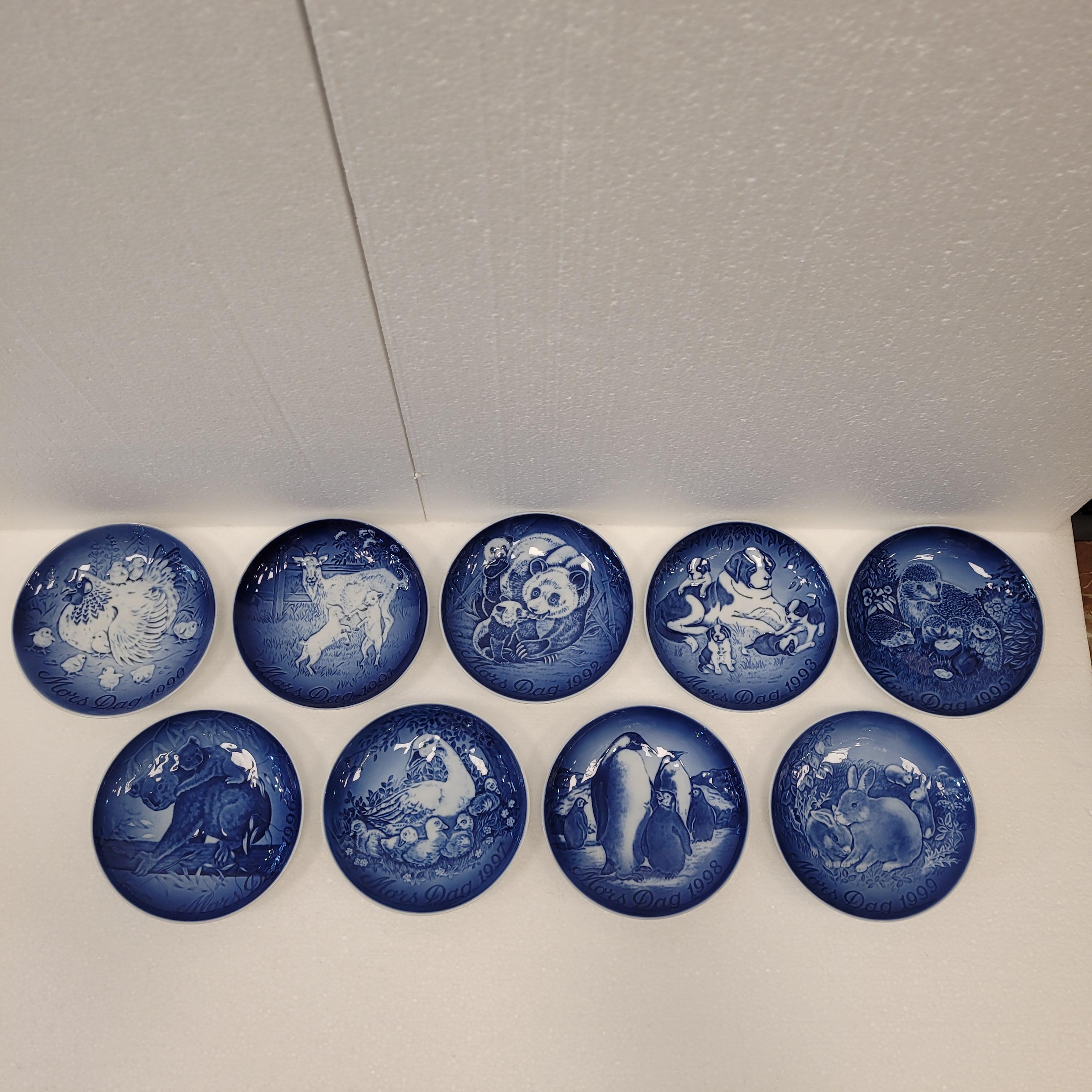 Royal Copenhagen Blue Porcelain 41 plates “Mother's Day” and “Christmas