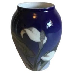 Royal Copenhagen Blue Vase with Anthurium No 971/271