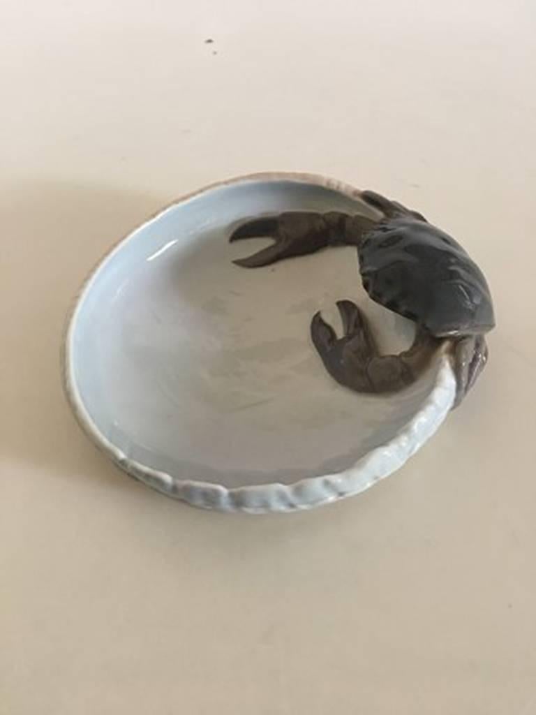 Royal Copenhagen bowl with crab no. 3131. Measures 16 cm diameter (6 19/64 in). 1st Quality in perfect condition.