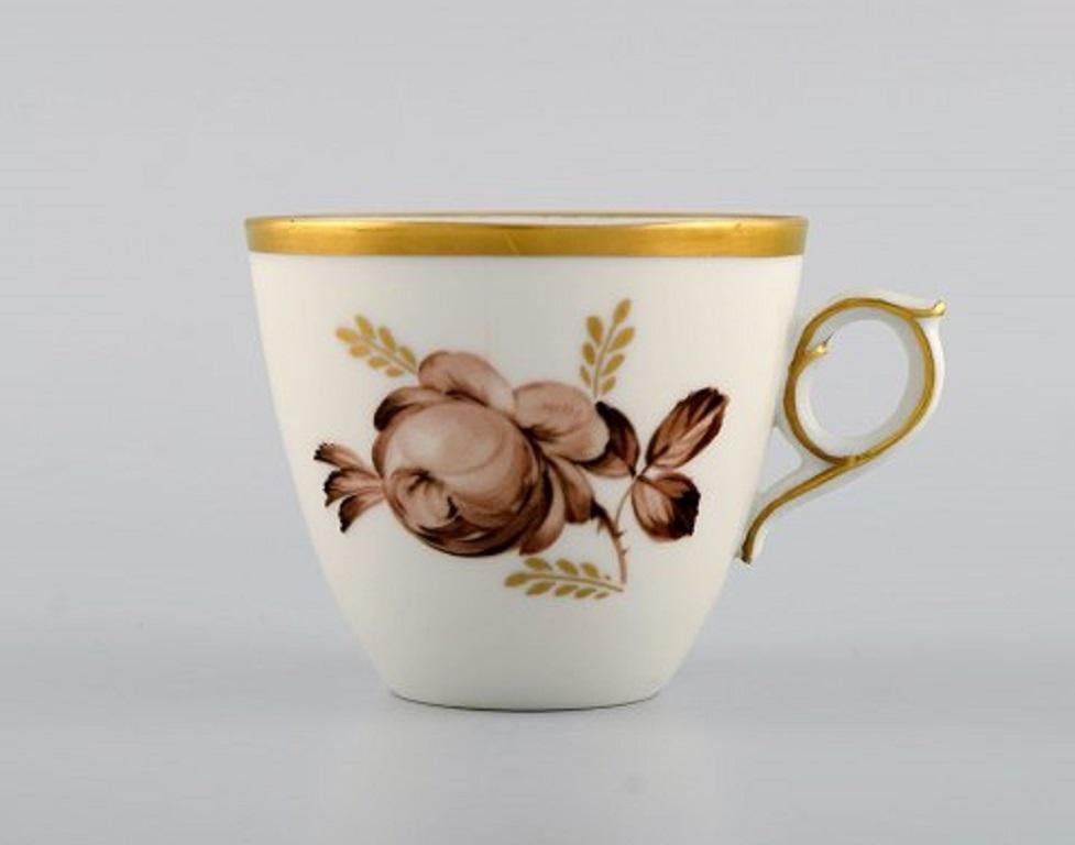 Royal Copenhagen Brown Rose Coffee Service for 12 People, 1960s 1