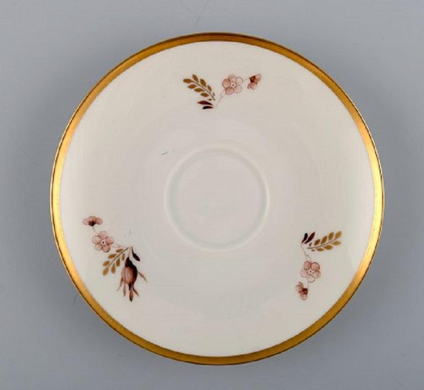 Porcelain Royal Copenhagen Brown Rose Coffee Service for Six People, 1960s For Sale