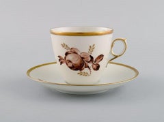 Royal Copenhagen Brown Rose Coffee Service for Twelve People, 1960s / 70s