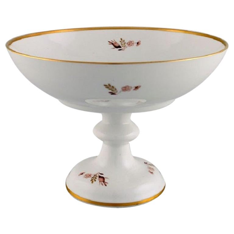 Royal Copenhagen Brown Rose Compote, Model Number 688/9046, Dated 1975-1979 For Sale