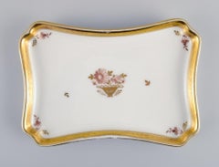 Royal Copenhagen, Brown Rose, Serving Tray and a Cake Plate