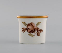 Royal Copenhagen Brown Rose, Two Vases and Four Butter Pads in Porcelain