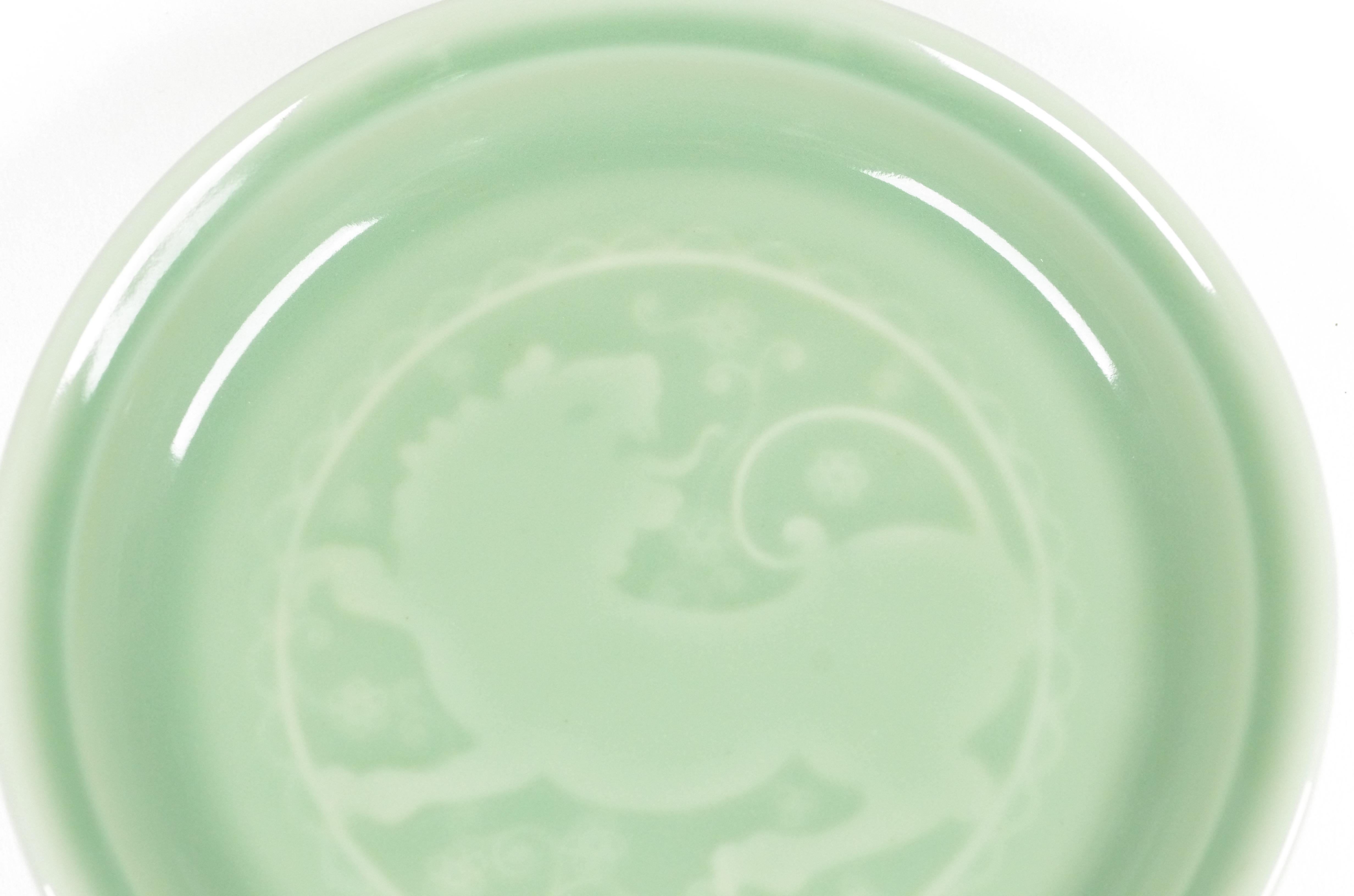 Royal Copenhagen – Celadon-Flask und Teller – Georg Thystrup im Angebot 7