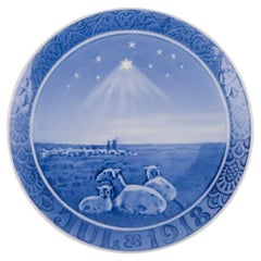 Antique Royal Copenhagen Christmas Plate from 1918.