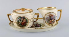 Royal Copenhagen Coffee Service for 10 People in Porcelain with Romantic Scenes