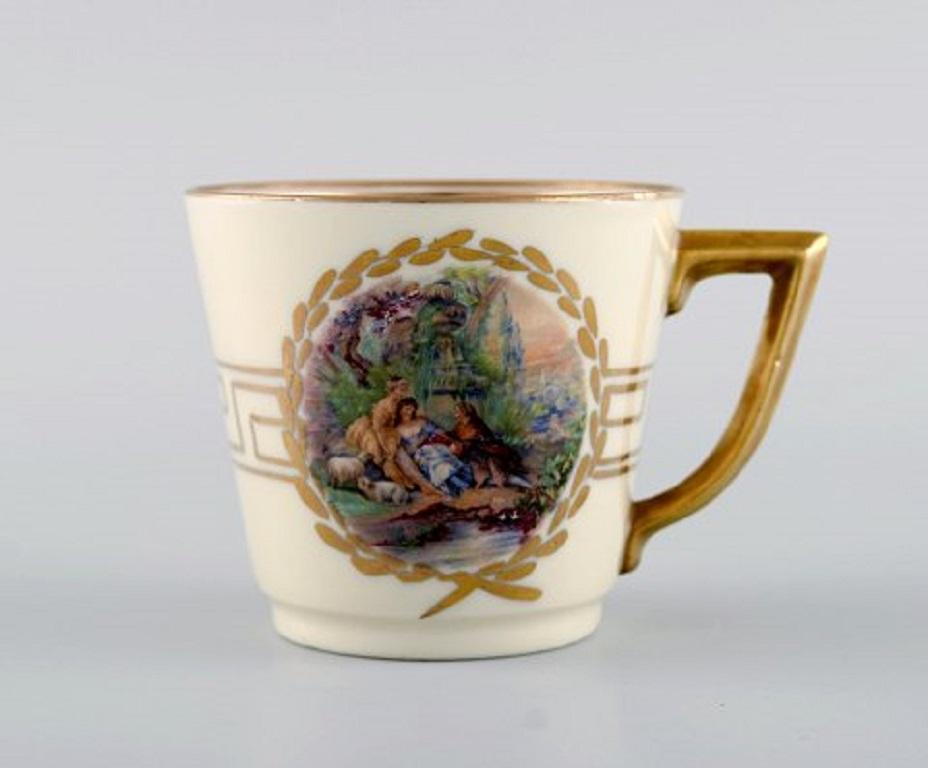 Royal Copenhagen Coffee Service for 10 People in Porcelain with Romantic Scenes 3