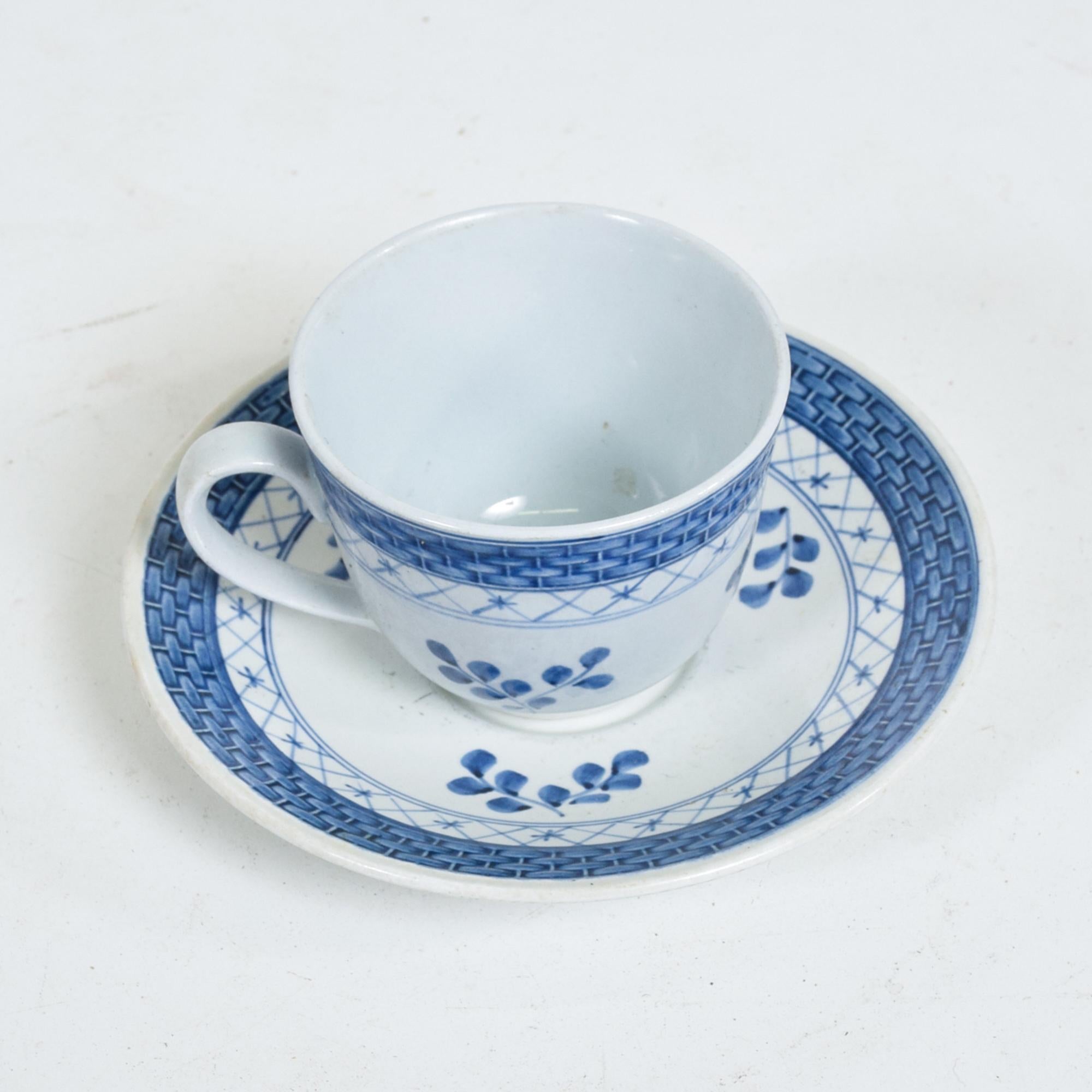 Royal Copenhagen Coffee Tea Cup & Saucer Set for '12' Blue Danish Modern 1960s 4