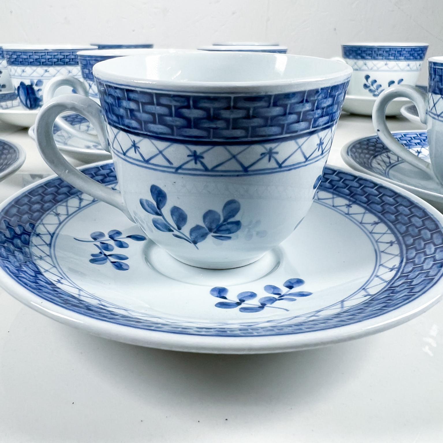 Danish 1960s Royal Copenhagen Denmark Delightful Coffee Cup and Saucer Service for 12 For Sale