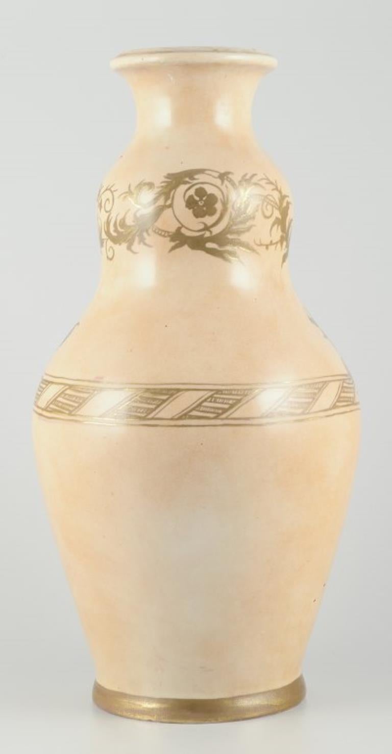 Early 20th Century Royal Copenhagen. Colossal porcelain vase. Motif of two wood grouses. For Sale