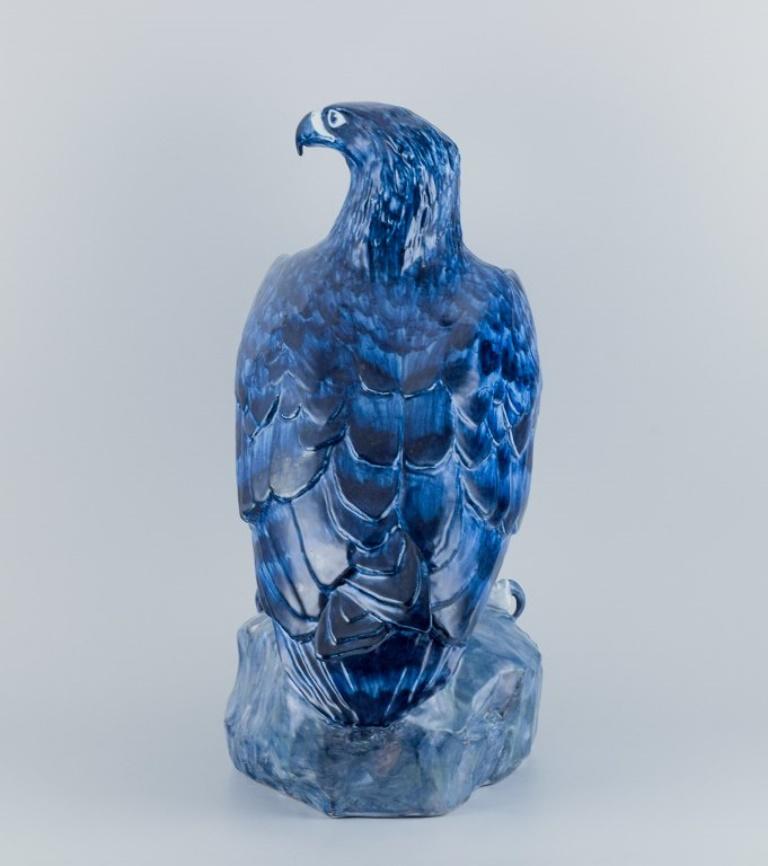 Porcelain Royal Copenhagen, colossal sculpture of a bald eagle in porcelain For Sale