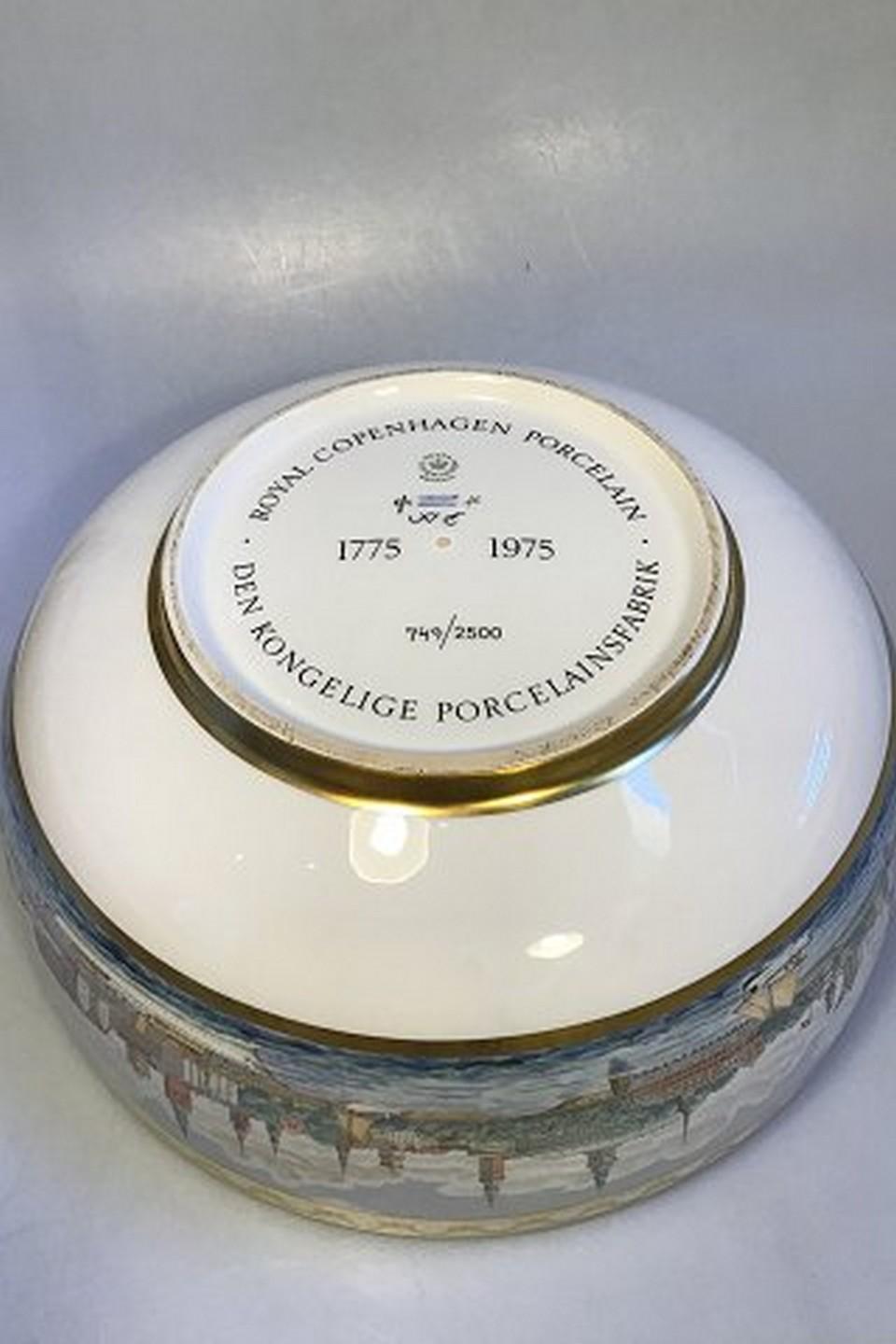 Late 20th Century Royal Copenhagen Commemorative Bowl 1775-1975 No 749/2500 For Sale