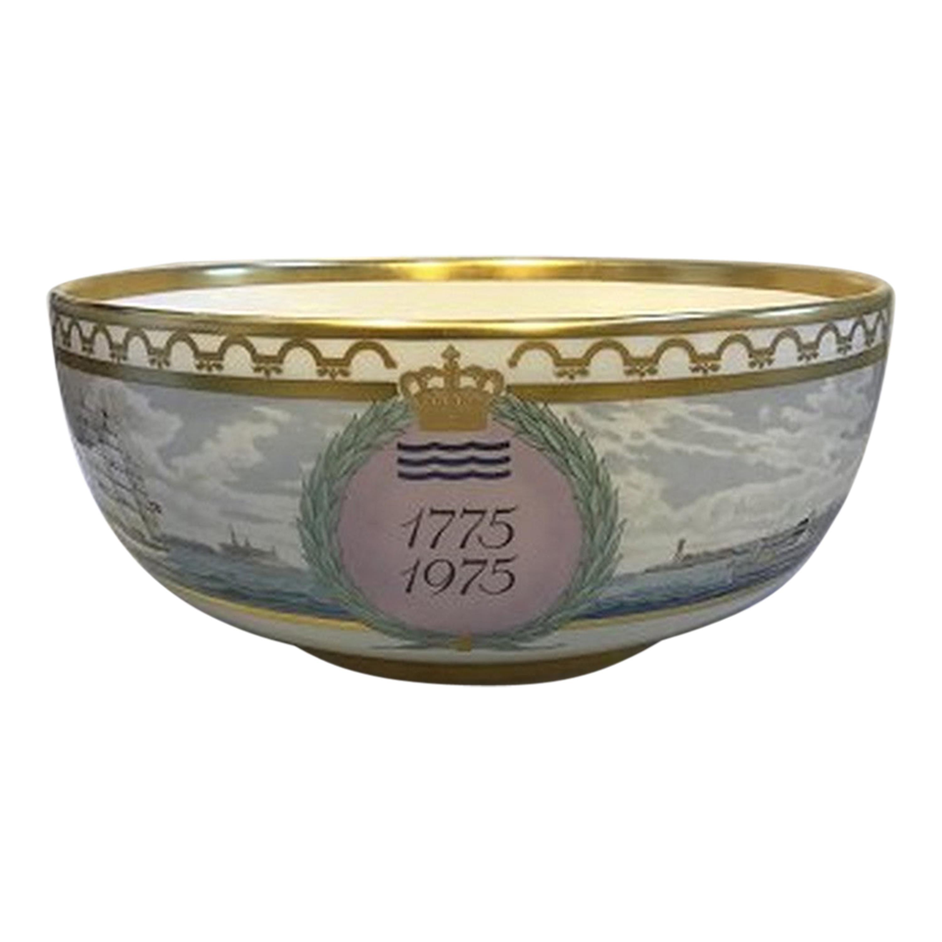 Royal Copenhagen Commemorative Bowl 1775-1975 No 749/2500 For Sale
