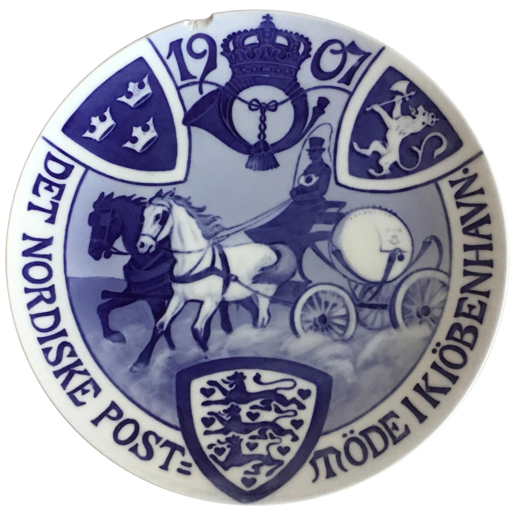 Royal Copenhagen Commemorative Plate from 1907 RC-CM69 For Sale