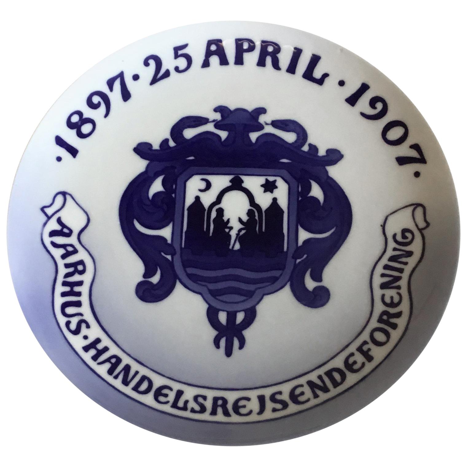 Royal Copenhagen Commemorative Plate from 1907 RC-CM73 For Sale