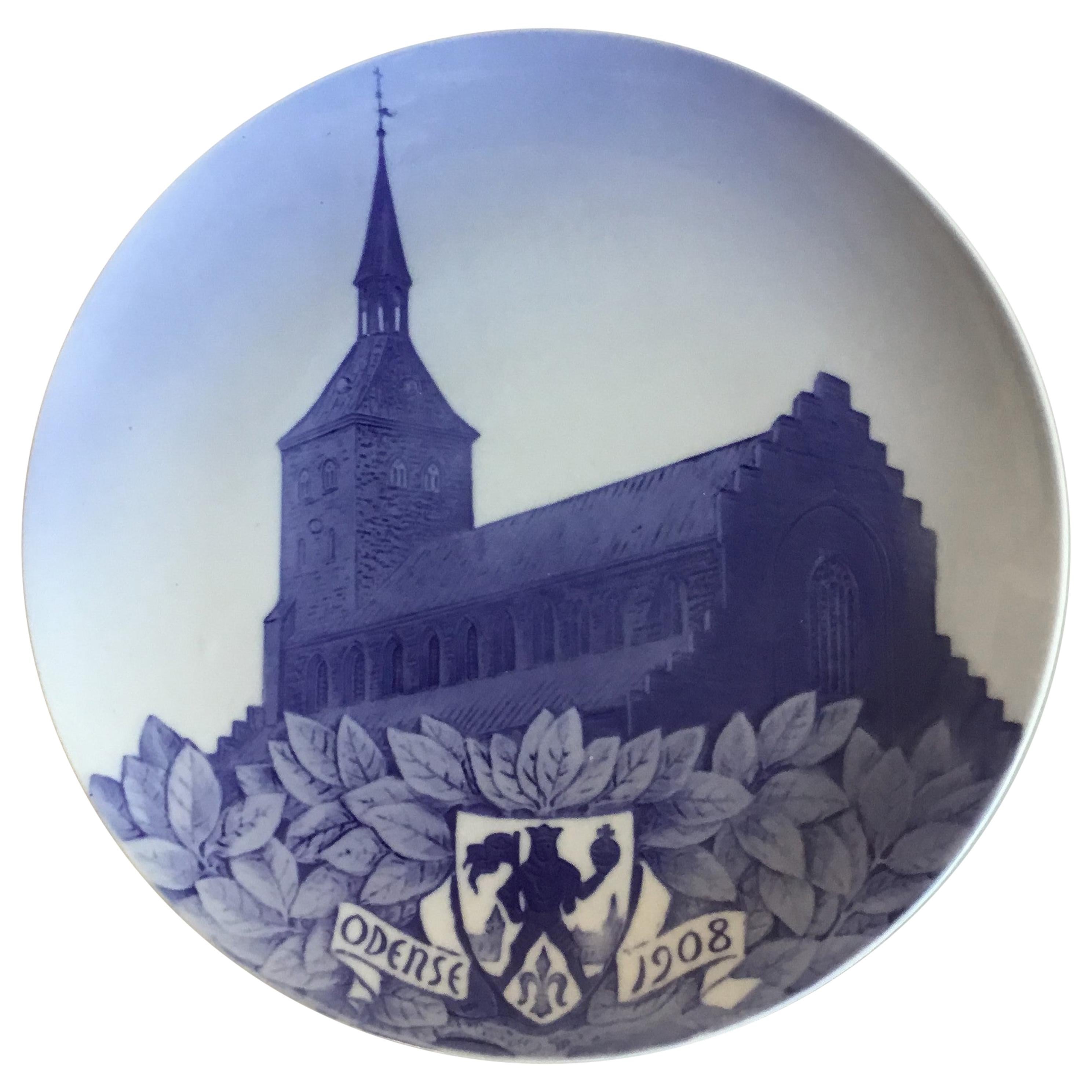 Royal Copenhagen Commemorative Plate from 1908 RC-CM82 For Sale