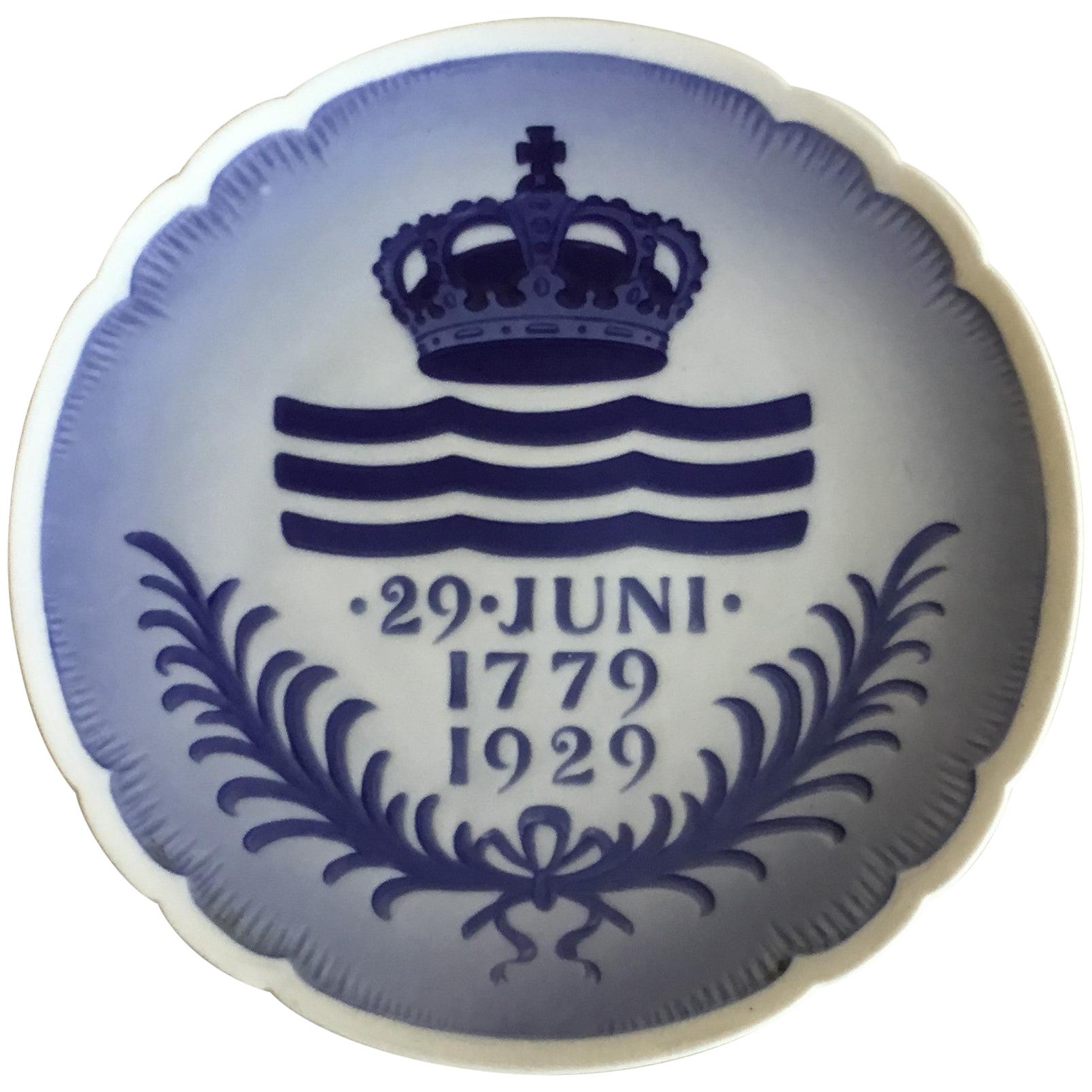 Royal Copenhagen Commemorative Plate from 1929 RC-CM256 For Sale