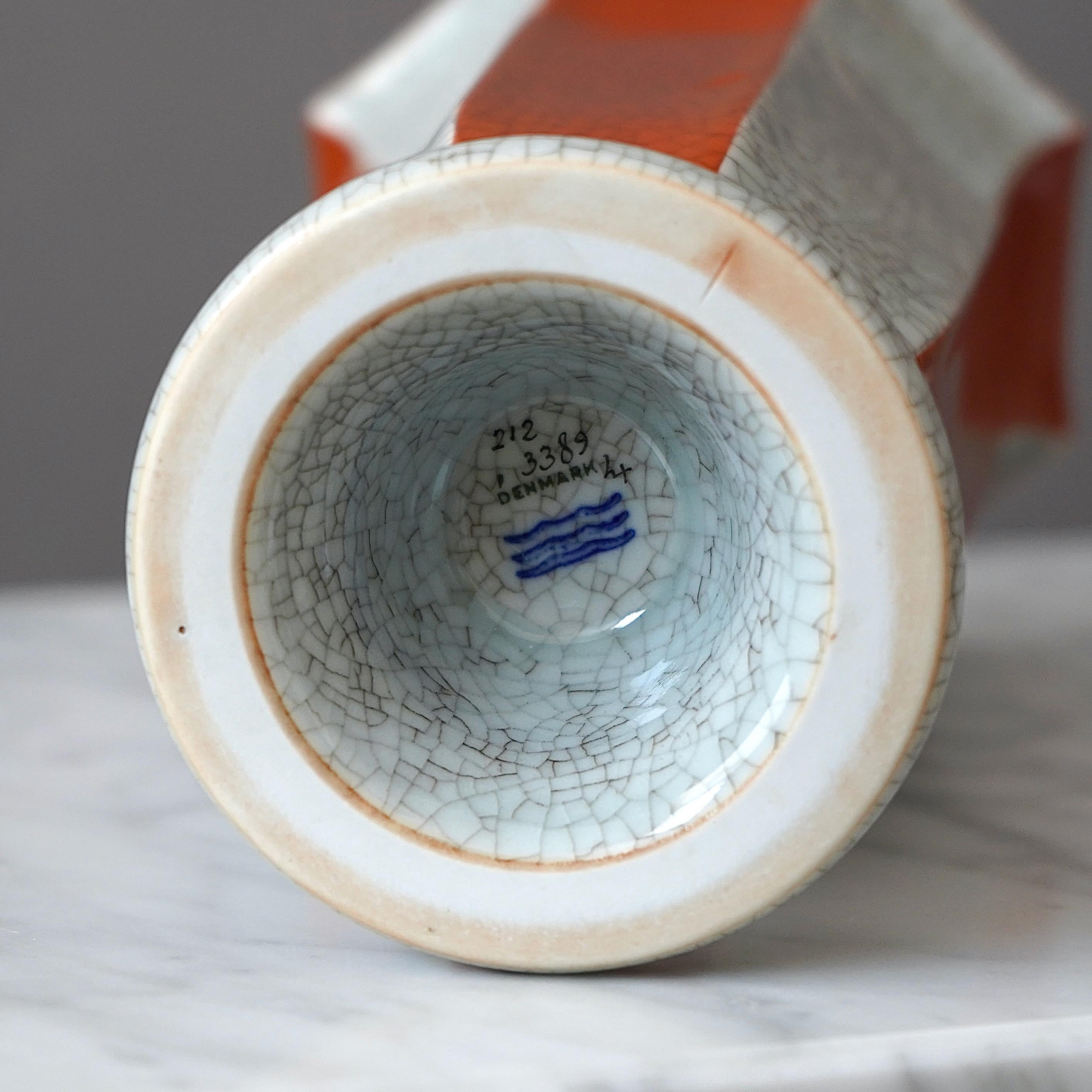 Vase à glaçure craquelée Royal Copenhagen. Thorkild Olsen, Danemark, années 1950 en vente 5