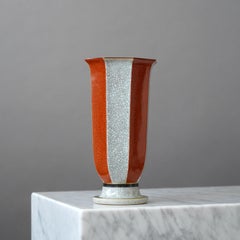 Royal Copenhagen Crackle Glazed Vase. Thorkild Olsen, Denmark, 1950s