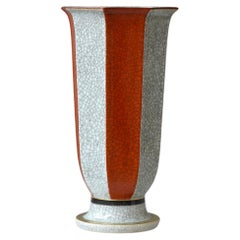 Royal Copenhagen Crackle Glazed Vase. Thorkild Olsen, Denmark, 1950s