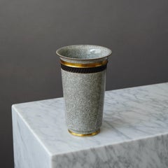 Vase à glaçure craquelée Royal Copenhagen. Thorkild Olsen, Danemark, 1955.