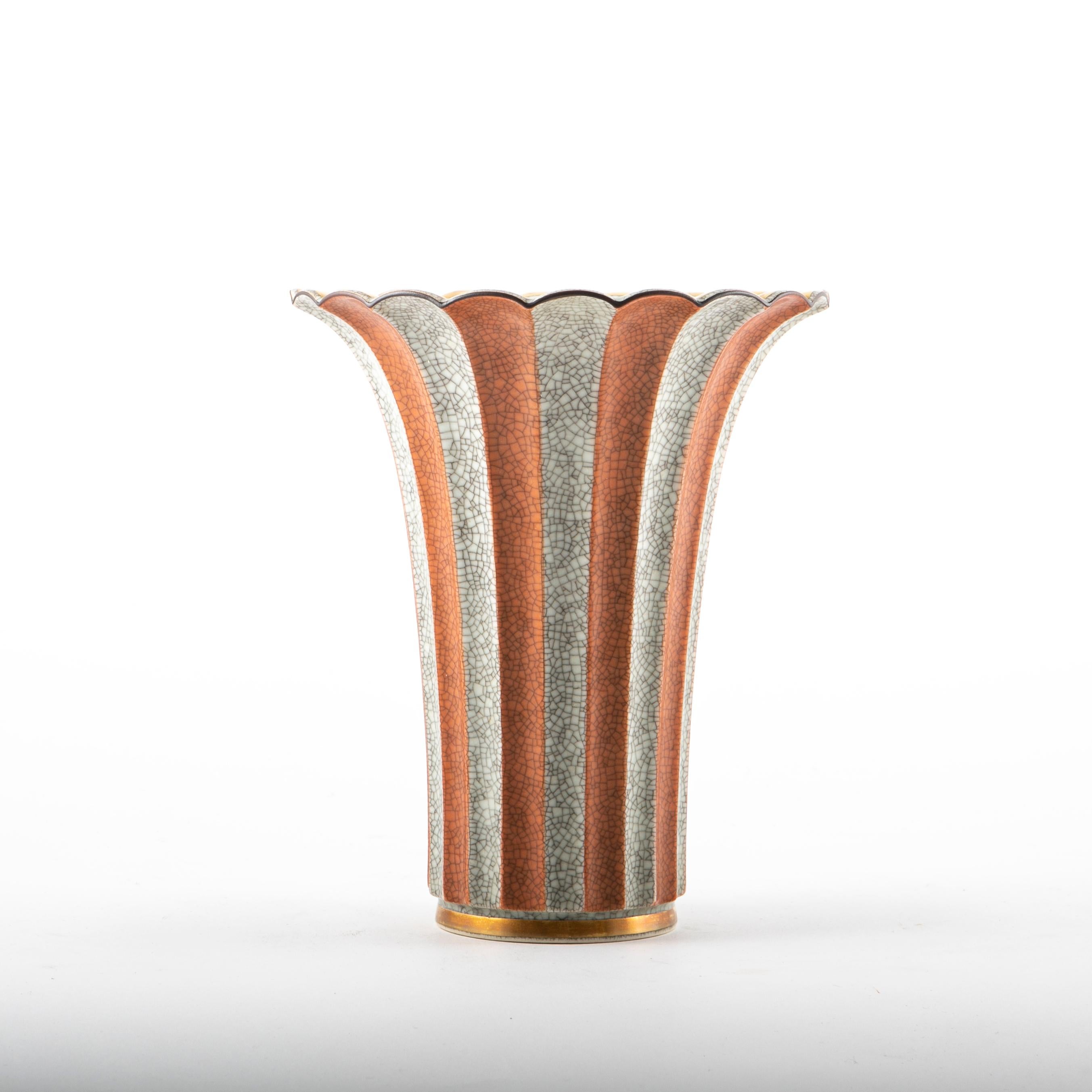 Other Royal Copenhagen Crackle Vase For Sale