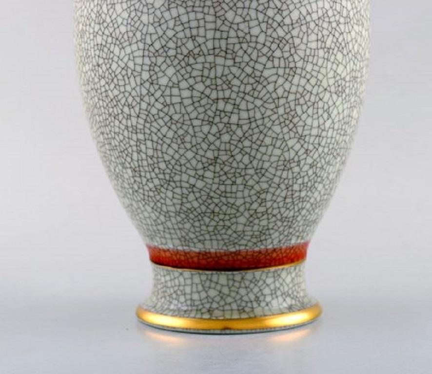 Art Deco Royal Copenhagen Crackled / Craquelé Vase in Glazed Ceramic, 1930s-1940s
