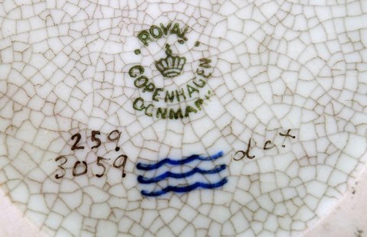 Mid-20th Century Royal Copenhagen Crackled / Craquelé Vase in Glazed Ceramic, 1930s-1940s